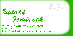 rudolf fendrich business card